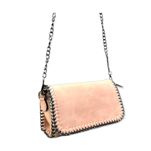 Kunstleer Crossbag Met Ketting Kant Ornamenten, Crossbody Tas Voor Moderne Vrouwen, Grote Kwaliteit, Zomer Seizoen