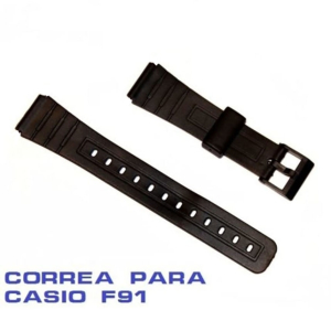 Zwarte Plastic Band Voor Casio Horloge Model F-91 18Mm Vervanging, Nieuwe F-105W-1ASV, F-91W-3W, F-105W-1AV