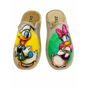 Donald En Daisy Duck Slippers Vrouwen Beige Disney