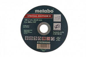 METABO 125 x 1 mm doorslijpschijf voor RVS - SPECIAL Edition II (25 stuks)