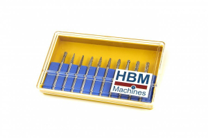 HBM 10-delige HM frezenset met 3 mm opname