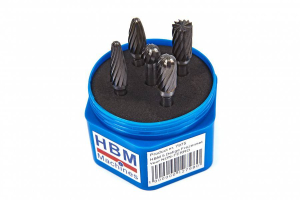 HBM 5-delige volhardmetalen frezenset voor NON-FERRO