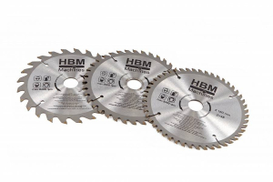 HBM 160 mm 3-delige PROFI cirkelzaagbladenset voor Festool invalzaag