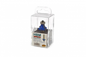 HBM PROFI HM Kwartrondprofielfrees R8 x 28,5 mm met geleidelager
